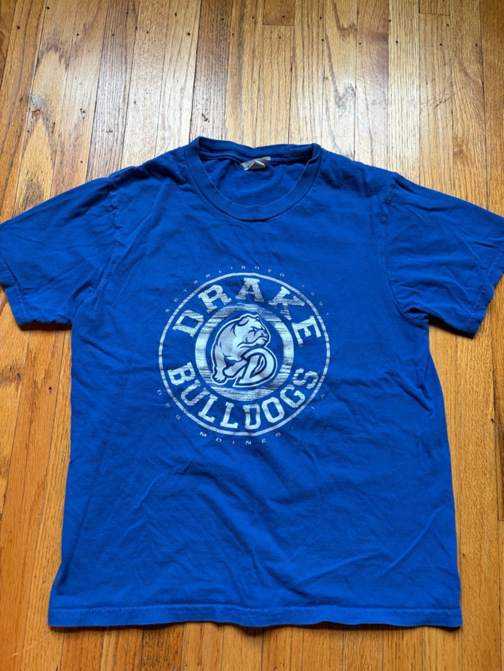 Drake Bulldogs Kids Short Sleeve Tee in Royal Blue Youth Medium